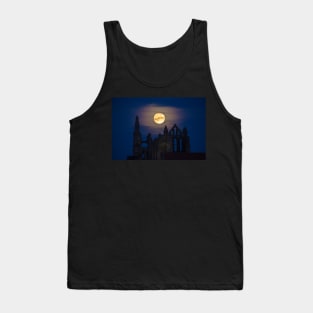 Whitby Abbey Moonrise Gothic Supermoon Benedictine Ruins IMG 1738 Tank Top